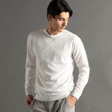 09ホワイト | シャドウチェック プルオーバーニット | NICOLE