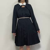 49ブラック | ボレロドッキングプリーツワンピ―ス | NICOLE