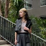 【WEB限定】フェイクレザーショートベスト | NICOLE | 詳細画像1 