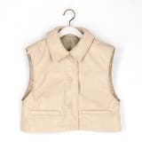 【WEB限定】フェイクレザーショートベスト | NICOLE | 詳細画像2 