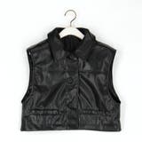 【WEB限定】フェイクレザーショートベスト | NICOLE | 詳細画像3 