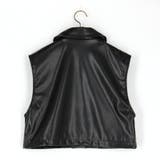 【WEB限定】フェイクレザーショートベスト | NICOLE | 詳細画像4 