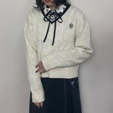 ラインケーブルニットプルオーバー | NICOLE | 詳細画像1