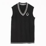 配色ケーブルニットベスト | NICOLE | 詳細画像4 