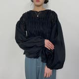 49ブラック | WEB限定ワッシャーシアーブラウス | NICOLE