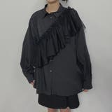 49ブラック | WEB限定チュールマルチウェイブラウス | NICOLE