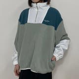 40グリーン | 異素切替 フリースハーフZIPプルオーバー | NICOLE