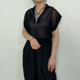 49ブラック | WEB限定メッシュハーフジップベスト | NICOLE