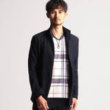 67ネイビー | エステルクレープスタンドカラーカヴァーオールジャケット | NICOLE