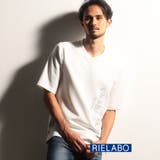 09ホワイト | 【RIELABO】ロゴプリントVネックTシャツ | NICOLE