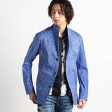 60ブルー | カラーコーティングジャカードカバーオール | NICOLE