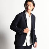 67ネイビー | シアージャガードニットジャケット | NICOLE