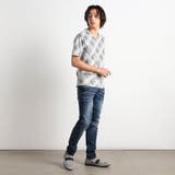 ブリスターチェックジャガードＶネック半袖Ｔシャツ | NICOLE | 詳細画像2 