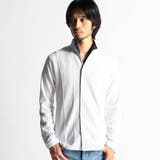 09ホワイト | ブリスターストライプイタリアンカラーシャツ | NICOLE