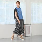 リバーシブルギャザースカート／表：チェック柄・裏：ストライプ柄 | NICOLE | 詳細画像12 