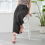 49ブラック | プリーツラップパンツ | NICOLE