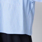 ノーカラー5分袖ーストライプシャツ | NICOLE | 詳細画像10 