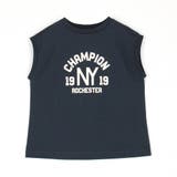 67ネイビー | 【Champion】ロゴ入り スリーブレスカットソー | NICOLE