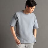 64サックス | サイドジップ 半袖ニットTシャツ | NICOLE