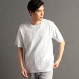 09ホワイト | パネルニット 半袖Tシャツ | NICOLE