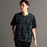 49ブラック | パネルニット 半袖Tシャツ | NICOLE