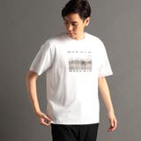 09ホワイト | Landscape Graphic 半袖Tシャツ | NICOLE