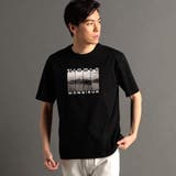 49ブラック | Landscape Graphic 半袖Tシャツ | NICOLE