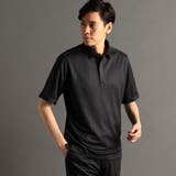 49ブラック | ブロックジャカードプリント 半袖ポロシャツ | NICOLE