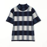 【WEB限定】ハーフスリーブチェックニットプルオーバー | NICOLE | 詳細画像3