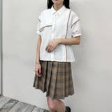 配色パイピング アシンメトリーブラウス | NICOLE | 詳細画像17