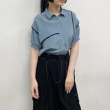 配色パイピング アシンメトリーブラウス | NICOLE | 詳細画像21