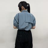 配色パイピング アシンメトリーブラウス | NICOLE | 詳細画像23