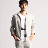 19ライトグレー | カラープリーツ7分袖スタンドカラーシャツ | NICOLE