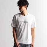 09ホワイト | ロゴ刺繍半袖Tシャツ | NICOLE