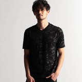 49ブラック | エンボスアラカルトＶネック半袖プルオーバー | NICOLE