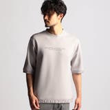 18ベージュ | ロゴプリント5分袖プルオーバー | NICOLE