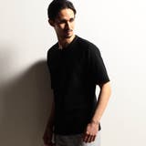 49ブラック | 【RIELABO】シャーリングジャカード半袖キーネックカットソー | NICOLE