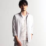 88ラベンダー | ウェーブシアー7分袖スタンドシャツ | NICOLE