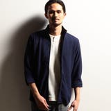 67ネイビー | 【RIELABO】シアーメッシュ七分袖スタンドシャツ | NICOLE