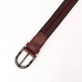 07ボルドー | ボンデッドレザーストレッチメッシュベルト | NICOLE