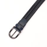 67ネイビー | ボンデッドレザーストレッチメッシュベルト | NICOLE