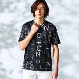 49ブラック | 【WEB限定】総柄プリント半袖Ｔシャツ | NICOLE