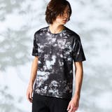 49ブラック | 【WEB限定】ムラ柄ロゴプリント半袖Ｔシャツ | NICOLE