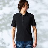 49ブラック | ランダムテレコショートレギュラーカラーポロシャツ | NICOLE