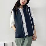 異素材使いフードベスト | NICOLE | 詳細画像1