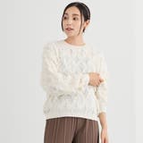 28オフホワイト | フリンジジャガードプルオーバー | NICOLE