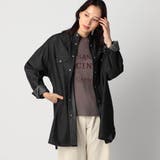 49ブラック | ウエスタン風 ノーカラーデニムシャツ | NICOLE