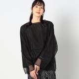 49ブラック | 長袖オーガンジーカットソー | NICOLE