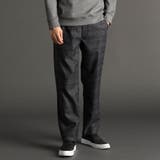 49ブラック | グレンチェック ワイドパンツ | NICOLE