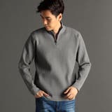 ダイヤジャカード ハーフジップスタンドカラーニット | NICOLE | 詳細画像1 